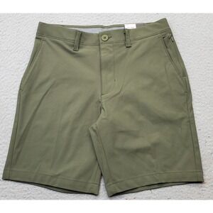 FLX Golf Performance Premium Shorts Men 30 Green Stretch Comfort Waist 8" Inseam